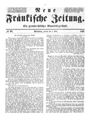 Neue Fränkische Zeitung Freitag 9. März 1849