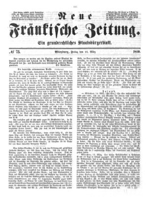 Neue Fränkische Zeitung Freitag 16. März 1849