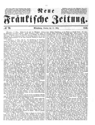 Neue Fränkische Zeitung Dienstag 20. März 1849