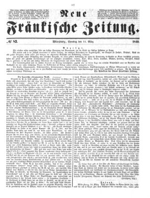 Neue Fränkische Zeitung Samstag 24. März 1849