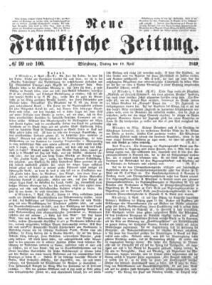 Neue Fränkische Zeitung Dienstag 10. April 1849