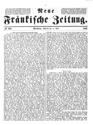 Neue Fränkische Zeitung Mittwoch 11. April 1849