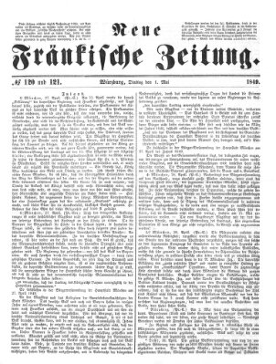 Neue Fränkische Zeitung Dienstag 1. Mai 1849