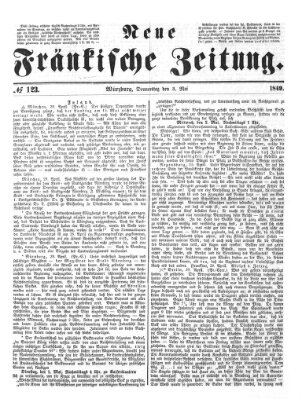 Neue Fränkische Zeitung Donnerstag 3. Mai 1849