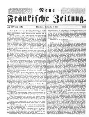 Neue Fränkische Zeitung Dienstag 8. Mai 1849