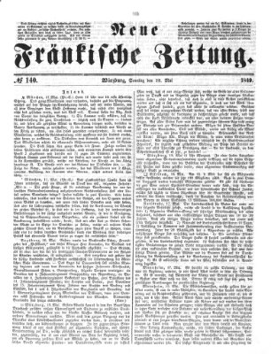 Neue Fränkische Zeitung Sonntag 20. Mai 1849