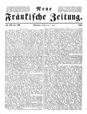 Neue Fränkische Zeitung Montag 4. Juni 1849