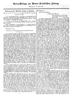 Neue Fränkische Zeitung Montag 18. Juni 1849