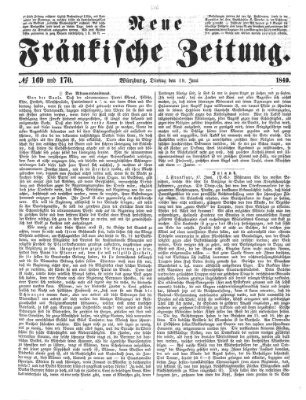 Neue Fränkische Zeitung Dienstag 19. Juni 1849