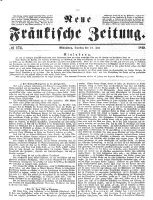 Neue Fränkische Zeitung Samstag 23. Juni 1849