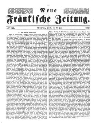 Neue Fränkische Zeitung Sonntag 24. Juni 1849