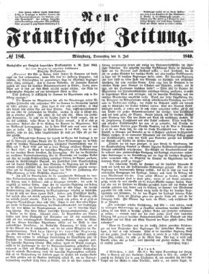 Neue Fränkische Zeitung Donnerstag 5. Juli 1849