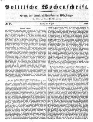 Neue Fränkische Zeitung Sonntag 8. Juli 1849