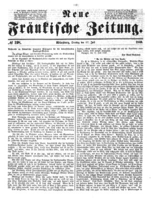 Neue Fränkische Zeitung Dienstag 17. Juli 1849