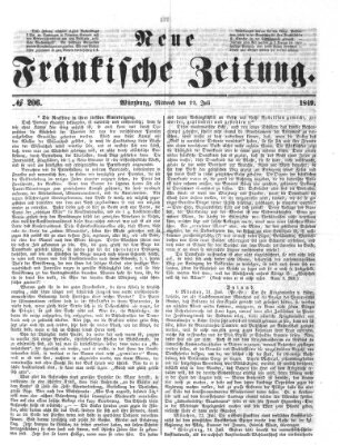 Neue Fränkische Zeitung Mittwoch 25. Juli 1849