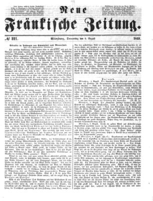 Neue Fränkische Zeitung Donnerstag 9. August 1849