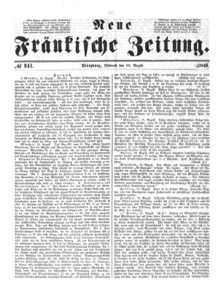 Neue Fränkische Zeitung Mittwoch 29. August 1849