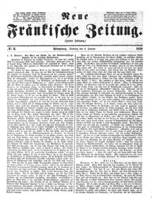 Neue Fränkische Zeitung Sonntag 6. Januar 1850