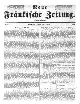 Neue Fränkische Zeitung Dienstag 8. Januar 1850