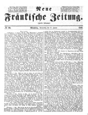 Neue Fränkische Zeitung Donnerstag 10. Januar 1850