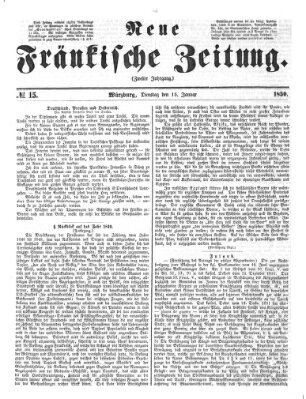 Neue Fränkische Zeitung Dienstag 15. Januar 1850