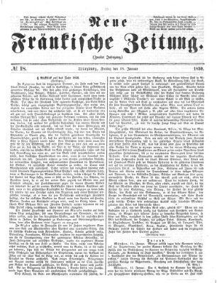 Neue Fränkische Zeitung Freitag 18. Januar 1850