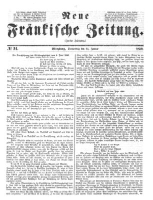 Neue Fränkische Zeitung Donnerstag 24. Januar 1850