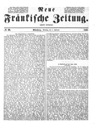 Neue Fränkische Zeitung Dienstag 5. Februar 1850