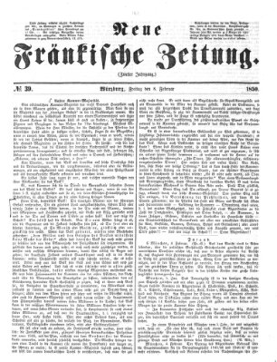 Neue Fränkische Zeitung Freitag 8. Februar 1850