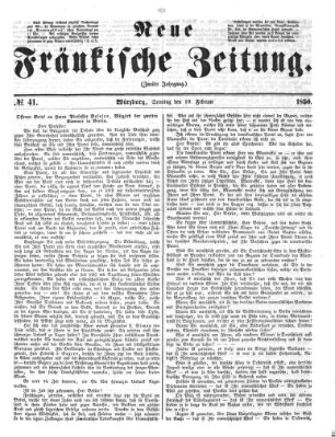 Neue Fränkische Zeitung Sonntag 10. Februar 1850