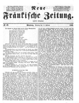 Neue Fränkische Zeitung Samstag 16. Februar 1850