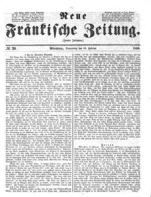 Neue Fränkische Zeitung Donnerstag 28. Februar 1850