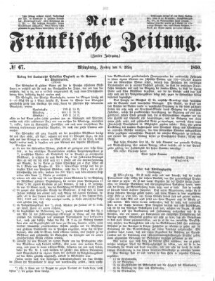 Neue Fränkische Zeitung Freitag 8. März 1850