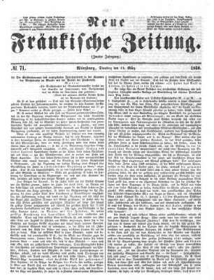 Neue Fränkische Zeitung Dienstag 12. März 1850