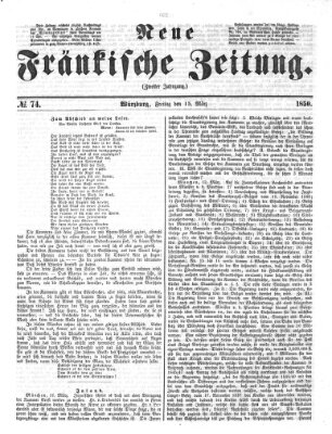 Neue Fränkische Zeitung Freitag 15. März 1850