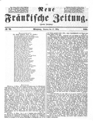 Neue Fränkische Zeitung Sonntag 17. März 1850