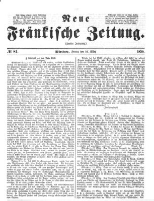 Neue Fränkische Zeitung Freitag 22. März 1850