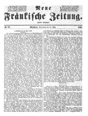 Neue Fränkische Zeitung Donnerstag 28. März 1850