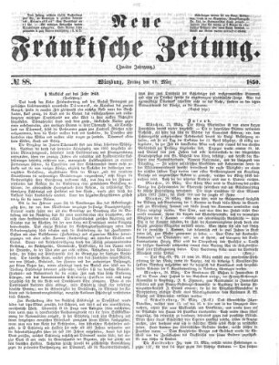 Neue Fränkische Zeitung Freitag 29. März 1850