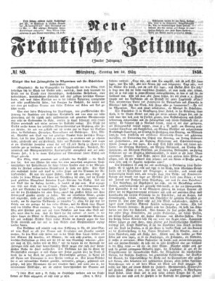 Neue Fränkische Zeitung Samstag 30. März 1850