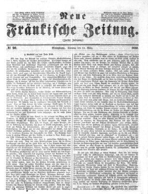 Neue Fränkische Zeitung Sonntag 31. März 1850