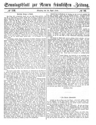 Neue Fränkische Zeitung Dienstag 23. April 1850