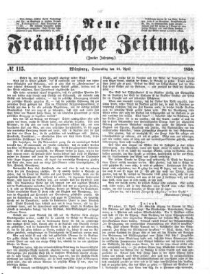 Neue Fränkische Zeitung Donnerstag 25. April 1850