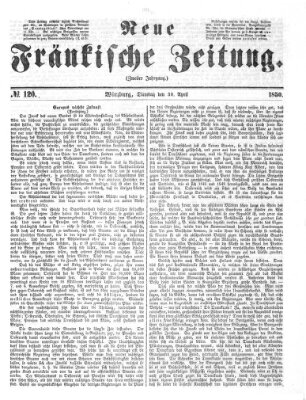 Neue Fränkische Zeitung Dienstag 30. April 1850