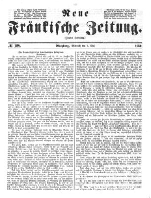 Neue Fränkische Zeitung Mittwoch 8. Mai 1850