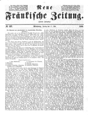 Neue Fränkische Zeitung Freitag 17. Mai 1850