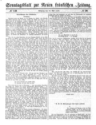 Neue Fränkische Zeitung Montag 20. Mai 1850