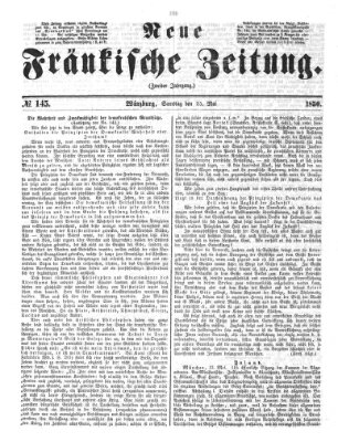 Neue Fränkische Zeitung Samstag 25. Mai 1850