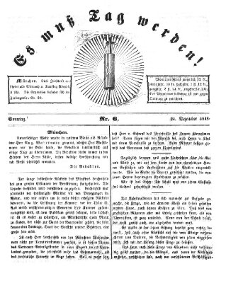 Es muß Tag werden Sonntag 24. Dezember 1848