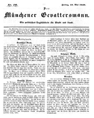 Politischer Gevattersmann Freitag 19. Mai 1848